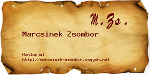 Marcsinek Zsombor névjegykártya